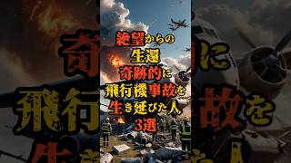 絶望からの生還奇跡的に飛行機事故を生き延びた人３選都市伝説 ミステリー 歴史 雑学 shorts [upl. by Aihsenor]