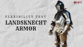 LANDSKNECHT ARMOR Mobility Test by HBC Armor™  Flexibility Test [upl. by Esinart71]