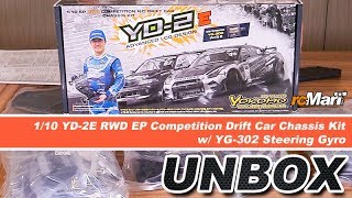 Yokomo 110 YD2E Drift Car Chassis Kit w YG302 Steering Gyro Unbox [upl. by Ecikram659]