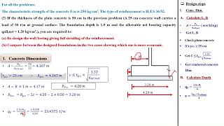 02 Wall Footing Design part 2 [upl. by Anuayek773]