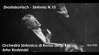 Shostakovich  Symphony No10 RAI Roma  Rodzinski [upl. by Onig51]