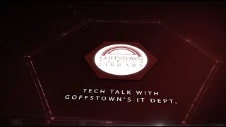 Tech Talk with Goffstowns IT Department [upl. by Elacsap812]