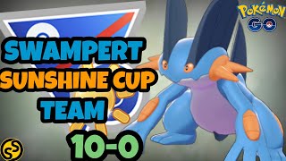 Top Swampert Team in Sunshine Cup Great League Pokemon Go Battle League [upl. by Oner]