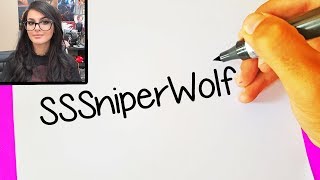 SSSniperWolf  How To Turn Words SSSniperWolf into Cartoon [upl. by Arhez]