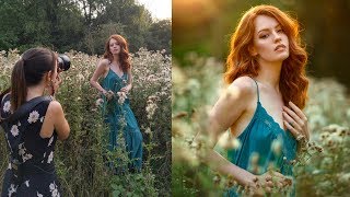 Backlit Natural Light Photoshoot Behind The Scenes with Canon 85mm 12 lens [upl. by Llemhar432]