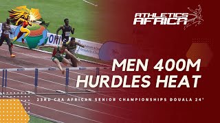 Mens 400m Hurdles Heat 1  DOUALA 24  23rd CAA African Athletics Senior Championships [upl. by Ellehcin]