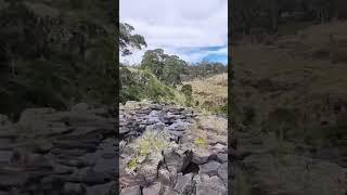 Walking on top of dried volcanic waterfall lal lal falls Victoria newvideo australia waterfall [upl. by Lleunamme]