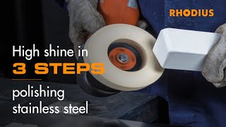 Polishing stainless steel to a highgloss finish with an angle polisher – tips for discs and speed [upl. by Nehtiek]