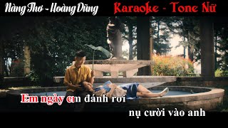 KARAOKE Nàng Thơ  Hoàng Dũng  TONE NỮ  BEAT CHUẨN [upl. by Yarak]