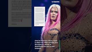 Karol G se disculpa por la canción ‘57’  La Opinión [upl. by Asiul]