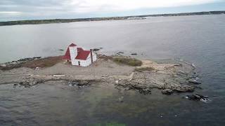 Clannad  Theme from Harrys Game Drone Flight Over Fort Foster Whale Back Lighthouse Maine [upl. by Lentha]