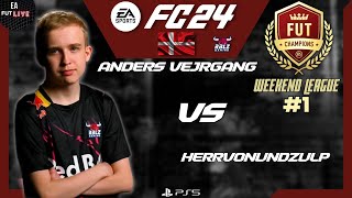 ANDERS VEJRGANG VS HERRVONUNDZULP  EA FC 24  FUT CHAMPIONS WEEKEND LEAGUE 1 [upl. by Neemsaj]