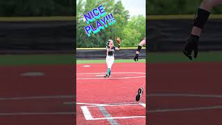 Smooth SlowMo Play by Pitcher on OneHopper  Throw to First short [upl. by Tessa]