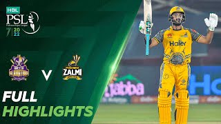 Full Highlights  Quetta Gladiators vs Peshawar Zalmi  Match 2  HBL PSL 7  ML2T [upl. by Lledniuq]