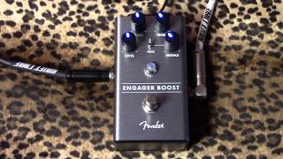 Fender ENGAGER BOOST eq and tone sculpting pedal of love demo with humbuckers [upl. by Sidell]