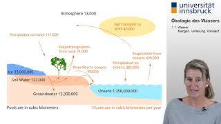 Ökologie des Wassers 11 Wasser Mengen Verteilung Kreislauf [upl. by Ynaffad168]