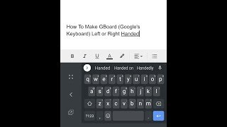 Android  How To Make The GBoard Left or Right Handed Googles Keyboard [upl. by Alberic]