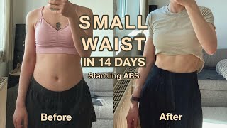 SMALL WAIST in 14 DAYS 🌟 15 Min Standing Abs Workout At Home easy but effective 💦 100Calorie [upl. by Pyne]