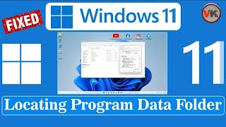 How to open ProgramData Folder in Windows 11 Video in VK Magic Shinee [upl. by Akimihs]