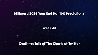 Billboard Year End 2024 Projections Week 48 [upl. by Melas]