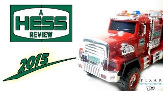 2015 Hess Toy Fire Truck and Ladder Rescue Video Review [upl. by Jalbert]