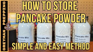 How To Store Pancake Powder [upl. by Essy]