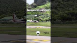 Average landing at st barts 💀 airplanes airplane automobile aviationedit aeroplane [upl. by Sternberg]