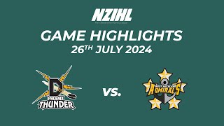 Game Highlights Phoenix Thunder vs West Auckland Admirals  NZIHL 26th July 2024 [upl. by Marthe]