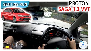 2017 Proton Saga 13L Premium CVT  Malaysia POV Genting Run 冲上云霄 CC Subtitle [upl. by Airetnuhs]