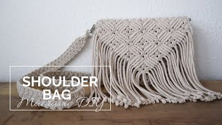 DIY Macrame Bag Shoulder Macramé Bag Macrame Purse Tutorial [upl. by Bobseine]