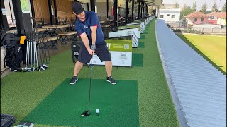 Live At The Driving Range Practicing My Single Plane Golf Swing￼ [upl. by Adas]