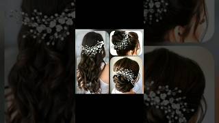 Hair Brooch Designfancy hair Broochopen hairstyles with hair accessories Engagement Look viral [upl. by Nordek79]