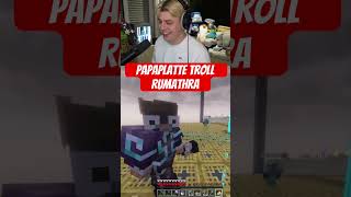 Papaplatte trollt Rumathra twitch craftattack minecraft clips papaplatte streamer twitch [upl. by Sivrat]