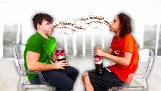 COKE amp MENTOS TRY NOT TO LAUGH CHALLENGE w Robust [upl. by Ednargel]