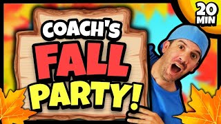 🍁 Fall Brain Break Party 🍁 Simon Says 🍁 Would You Rather 🍁 Coach Corey Martin [upl. by Ahsemrak]