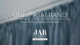 Vorhang mit Universalband richtig aufhängen I JAB ANSTOETZ Onlineshop [upl. by Karita300]