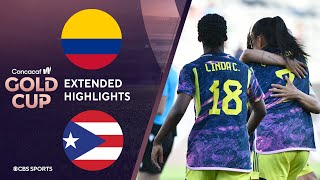 Colombia vs Puerto Rico Extended Highlights  CONCACAF W Gold Cup I CBS Sports [upl. by Attemaj]