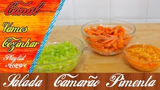 Como Fazer Acarajé  Salada  Camarão  Molho de Pimenta [upl. by Sachsse]