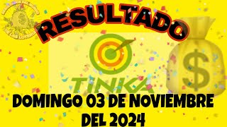 RESULTADOS SORTEO TINKA DEL DOMINGO 03 DE NOVIEMBRE DEL 2024LOTERÍA DE PERÚ [upl. by Keeler571]