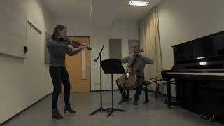 JS Bach Invention no4 BWV 775 D Minor Violin amp Cello [upl. by Mendoza]