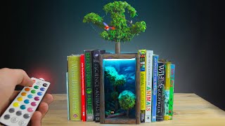 MASSIVE Rain Forest Book Nook  DIY Polymer Clay [upl. by Russ]