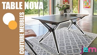 TABLE MODERNE EXTENSIBLE  CÉRAMIQUE MARBRE NOIR  NOVA ⬛ [upl. by Cello430]