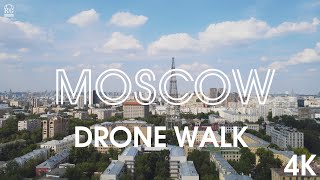 Moscow  falling in love with you A drone ride through the residential areas of the city 4K [upl. by Attirehs]