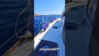 CATAMARAN SAILING YACHT Living on a Boat Viral TikTok Shorts Best catamaranlife sail greecetiktok [upl. by Ecertak197]