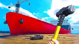 Scrapping the BIGGEST SHIP in Ship Graveyard Simulator 2 [upl. by Incrocci]