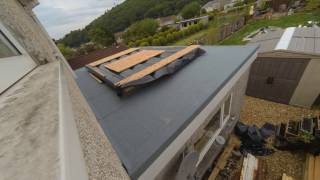 Laying a new felt flat roof [upl. by Seigler]