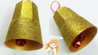 TUTORIAL CAMPANELLA NATALIZIA con un BICCHIERE rIcIcLoDiY [upl. by Aicaca]