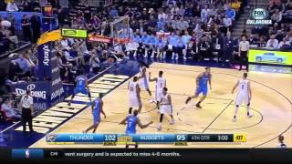 NBA 201516 Russell Westbrook Dunk Show ThunderNuggets January 19 2016 [upl. by Whitford]