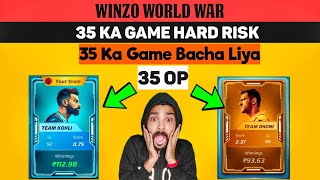 35 Rs Winzo World War Hard Risk  Winzo World War Risk Game Trick  Winzo Trick  Winzo Ka Gyan [upl. by Barris]