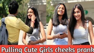 Pulling Cute Girls cheeks prank  Asking quot AAPKE DIL KA RASTAquot  Prank in india  MindlessLaunde [upl. by Wachtel243]